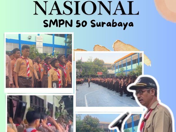 Upacara Peringatan Hari Anak Nasional 2026 di SMPN 50 Surabaya